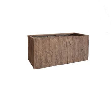 Plantenbak Fiberclay 99x46x46 cm Houtstructuur, Tuin en Terras, Bloembakken en Plantenbakken, Verzenden, Nieuw