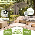tillvex Rechthoekige aluminium parasol, diameter 330 cm (235, Verzenden, Zo goed als nieuw
