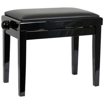Innox PB 40BK pianobank gloss zwart, zwart leer, Verzenden, Nieuw