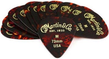 Martin 18A0050 standaard plectrum medium 0.73 mm 12-pack, Muziek en Instrumenten, Instrumenten | Toebehoren, Ophalen of Verzenden