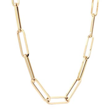 Gouden anker collier 50 cm 14 karaat, Sieraden, Tassen en Uiterlijk, Kettingen, Verzenden, Zo goed als nieuw, Goud