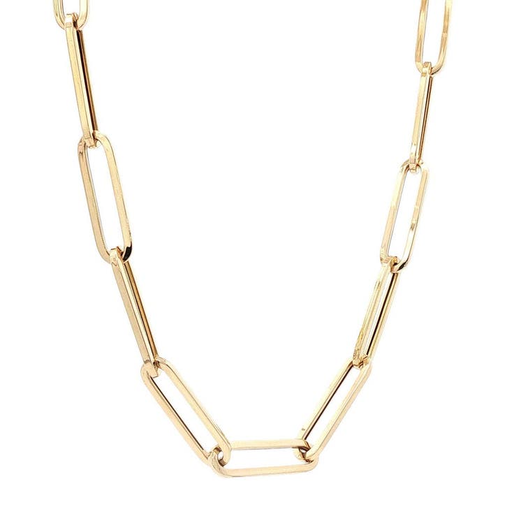 Gouden anker collier 50 cm 14 karaat, Sieraden, Tassen en Uiterlijk, Kettingen, Goud, Zo goed als nieuw, Verzenden