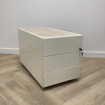 ladeblok vv 3 lades met sleutel (hxbxd) 50x42x78 cm,  wit -, Ophalen of Verzenden, Gebruikt