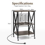 LIVSK Platenspelerstandaard - Geïntegreerd Oplaadstation met, Huis en Inrichting, Kasten | Stellingkasten, Verzenden, Nieuw