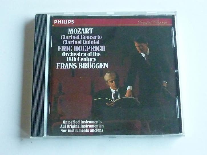 Mozart - Clarinet Concerto / Eric Hoeprich, Frans Brüggen, Cd's en Dvd's, Cd's | Klassiek, Zo goed als nieuw, Verzenden