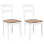 Eettafelstoelen Hout 2 stuks | Laatste Stuk!, Huis en Inrichting, Stoelen, Twee, Wit, Ergonomisch, Nieuw