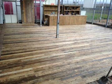 Hout, oud hout voor wanden, vloeren, plafonds D-H-Z-, Doe-het-zelf en Verbouw, Ophalen, Gebruikt, Minder dan 25 mm, 250 tot 300 cm