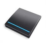 RF 433Mhz Slimme Draadloze Schakelaar Zwart (1-knop) - LOSSE, Ophalen of Verzenden, Nieuw