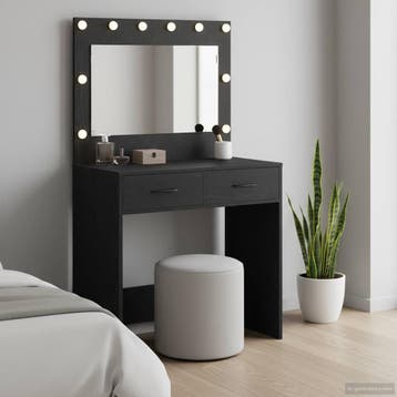 vidaXL Plafondtafel Zwart Eiken 78,5 x 41 x 135 cm Bewerkt, Huis en Inrichting, Verzenden, Nieuw