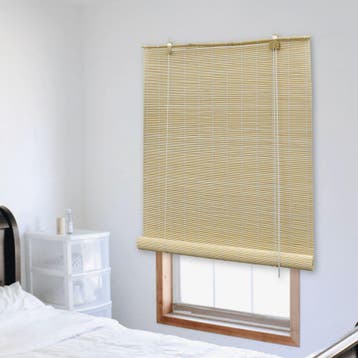 vidaXL Rolgordijn 100x220 cm bamboe naturel, Huis en Inrichting, Verzenden, Nieuw, Bruin