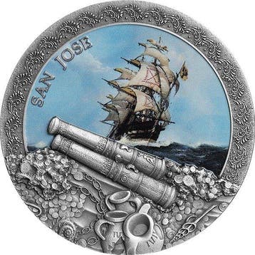 Niue. 5 Dollars 2022 San Jose Grand - Shipwrecks in a