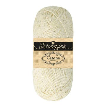 Scheepjes Catona Shine - 105 Bridal White - Gold - Katoeng, Ophalen of Verzenden, Nieuw