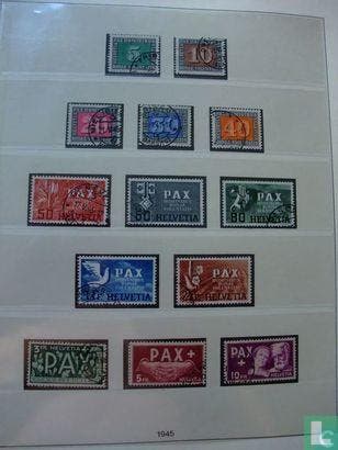 Zwitserland - Vrede - 1945, Postzegels en Munten, Verzenden, Gestempeld