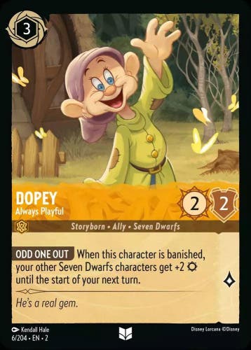 [6/204][S2] - DOPEY - Always Playful ENG NON-FOIL [M/NM], Verzamelen, Disney, Verzenden, Nieuw