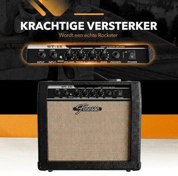 2dekans | Finesse Elektrische Gitaar met Versterker - met, Ophalen of Verzenden, Zo goed als nieuw