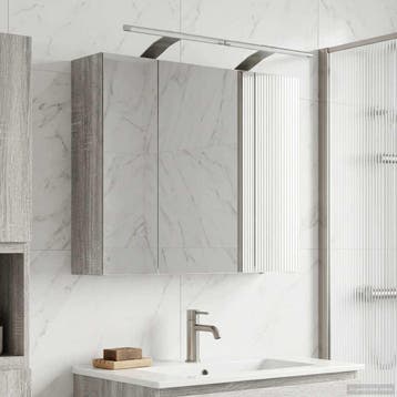 vidaXL Badkamer spiegelkast Grijs Sonoma 60 x 14,5 x 50 cm, Verzenden, Nieuw