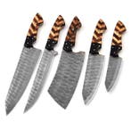 Keukenmes - Chefs knife - Gevouwen staal, hout en olijfhout