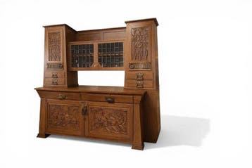 Patriz Huber attr. - Kast - Eik - Buffet in Jugendstil-stijl