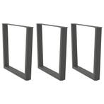vidaXL Eettafelpoten 3 st V-vormig 80x(72-73,3) cm staal, Verzenden, Nieuw