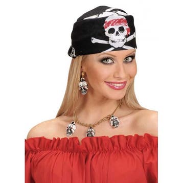 Doodskop verkleed bandana piraat - Piraten accessoires, Ophalen of Verzenden, Nieuw