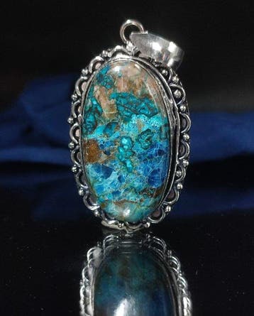 Prachtige Zeer Zeldzame Van Gogh Turquoise, Chrysocolla en