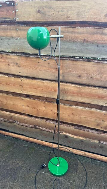Vintage Staande Vloerlamp Herda, Raak, Anvia, Gepo, Dijkstra, Natuurlijk materiaal, Vintage Retro Design Bollamp Vloerlamp Staande lamp Booglamp