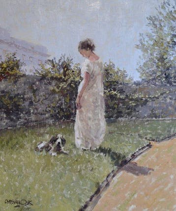 Chris van Dijk (1952) Impressionist -  Mon Petit chien