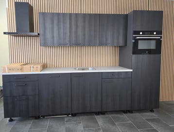 SHOWROOMKEUKENS UITVERKOOP - WEG=WEG - Spotprijzen NIEUW, Ophalen of Verzenden, Nieuw, Kunststof, Enkelwandige keuken