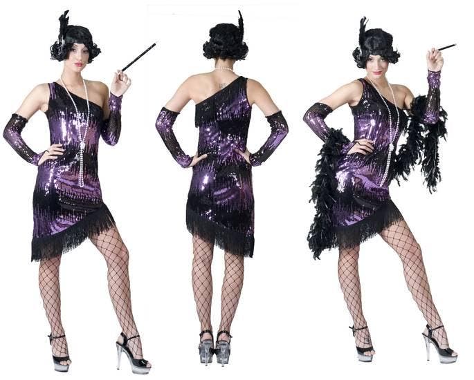 Charleston Jurk met handschoenen, Kleding | Dames, Carnavalskleding en Feestkleding, Nieuw, Ophalen of Verzenden