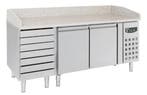 Pizzawerkbank 2 Drs 7 Laden | Combisteel, Ophalen of Verzenden, Nieuw