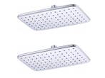 Veiling - 2x Beaux hoofddouche rechthoekig 29x18cm Port chro, Nieuw