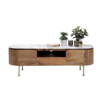 *WOONWINKEL* Kare Design Grace Tv-meubel Mangohout En Marmer, Verzenden, Nieuw