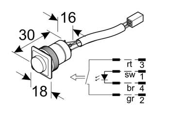 Webasto schakelaar bediening voertuig T91/T99/T100, Ophalen of Verzenden, Nieuw