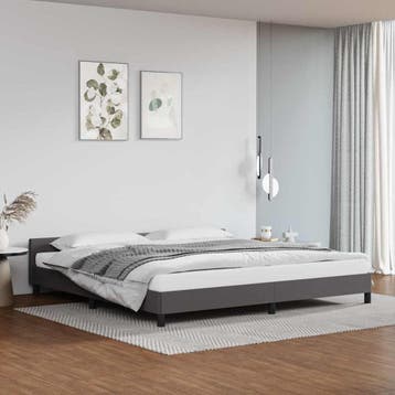 vidaXL Bedframe met hoofdeinde zonder matras 200x200 cm, Overige materialen, Verzenden, Overige maten, 200 cm