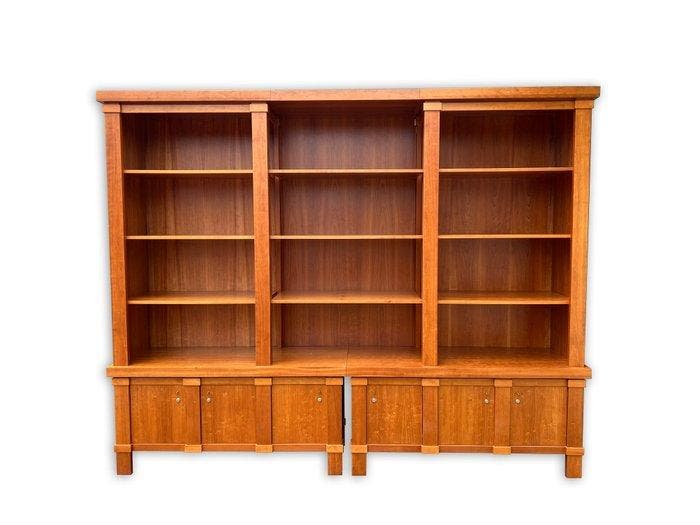 Boekenkast - Kersenhout, Hout - Grote driedelige, Antiek en Kunst, Kunst | Designobjecten