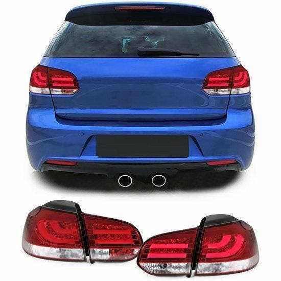 Achterlichten LED Rood / Helder Volkswagen Golf 6 RL189, Auto-onderdelen, Verlichting, Nieuw, Volkswagen