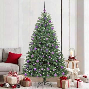vidaXL Kunstmatige Inklapbare Kerstboom Groen 210 cm PVC en, Verzenden, Nieuw