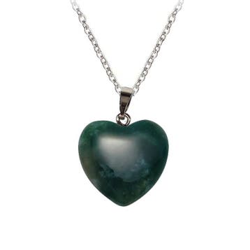 Fako Bijoux - Ketting - Hart Natuursteen - 20x20mm - Indiase, Verzenden, Nieuw