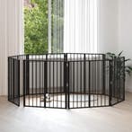 vidaXL Hondenhek 8 pcs Zwart 80 x 80 cm Gegalvaniseerd staal, Verzenden, Nieuw