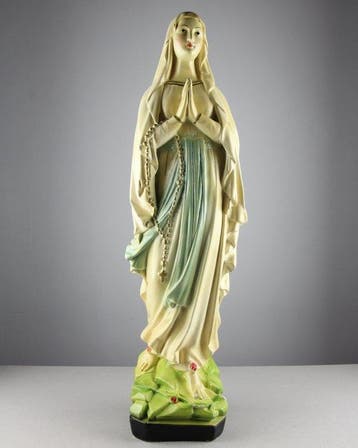 Beeld, Notre Dame de Lourdes - 66 cm - Gips, Antiek en Kunst