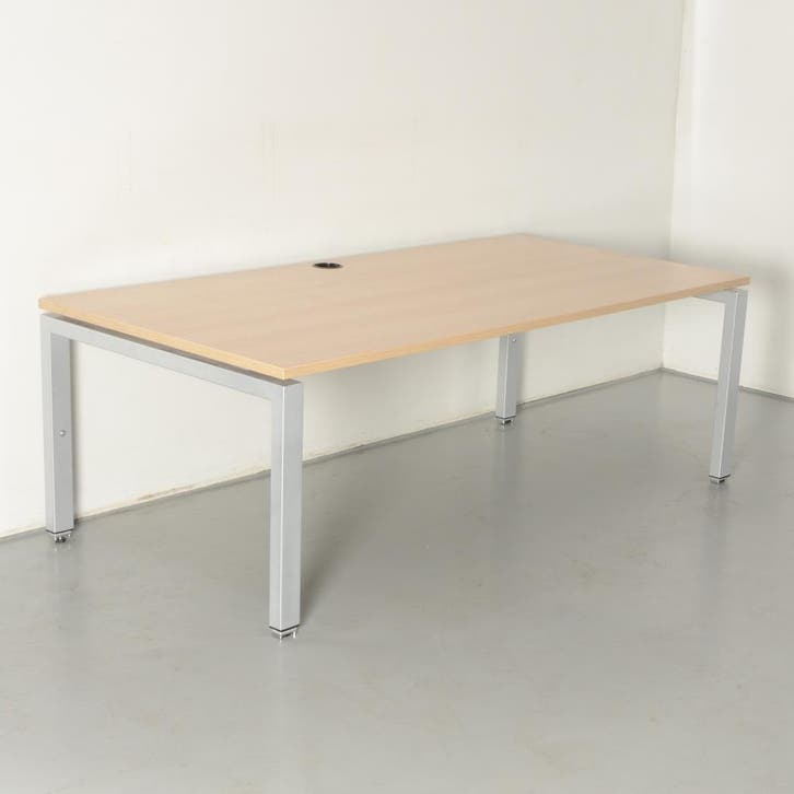 Solidesk bureau, eiken napoli blad, 180 x 90 cm, hoogte, Huis en Inrichting, Bureaus, Ophalen of Verzenden