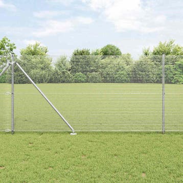 vidaXL gelast draadhek met grondpennen 10 x 1,4 m, Verzenden, Nieuw, IJzer