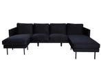Chaise-Longue - Simon - Zwart - Fluweel - Jörn, Huis en Inrichting, Banken | Bankstellen, Verzenden, Nieuw
