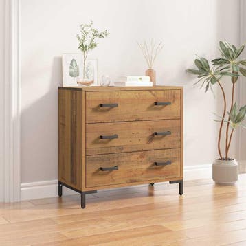 vidaXL Ladekast 75x35x70 cm massief grenenhout, Kinderen en Baby's, Kinderkamer | Commodes en Kasten, Verzenden, Nieuw