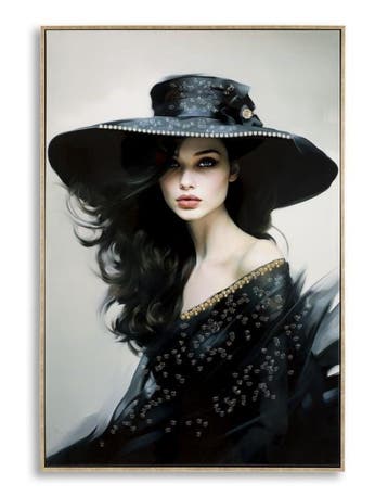 SCHILDERIJ OP DOEK GELAKT DORI MET LIJST -A- CM 62X4X92, Ophalen of Verzenden, Nieuw