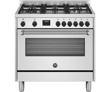 Bertazzoni MPL96L1EXT gas fornuis met 6 branders, rvs1790, Ophalen of Verzenden, Nieuw