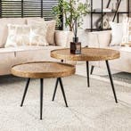 *WOONWINKEL* Bronzen Salontafel Set Rond, Verzenden, Nieuw