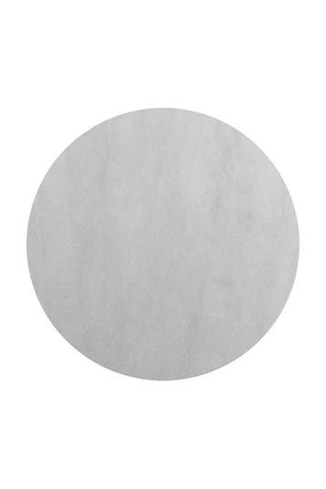 Rond Wasbaar Vloerkleed | Sky | Uni | Zilver | 120x120 cm, Verzenden, Nieuw