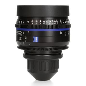 Zeiss CP.3 18mm T2.9 - PL - Groothoeklens - 1 jaar garantie, Ophalen of Verzenden, Zo goed als nieuw, Zeiss