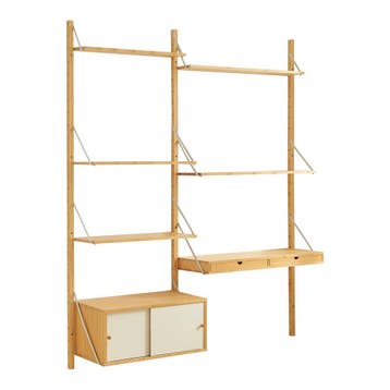 Wandrek Tingvoll 176x147x34 cm bamboe naturel [en.casa], Verzenden, Nieuw